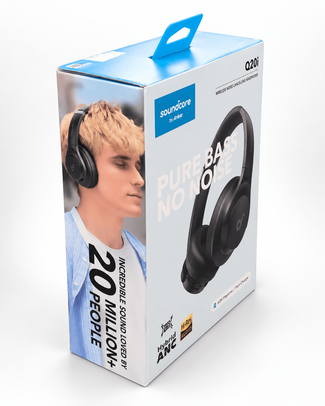 soundcore by Anker Q20i Wireless Hybrid ANC Headphones - Black — image 3