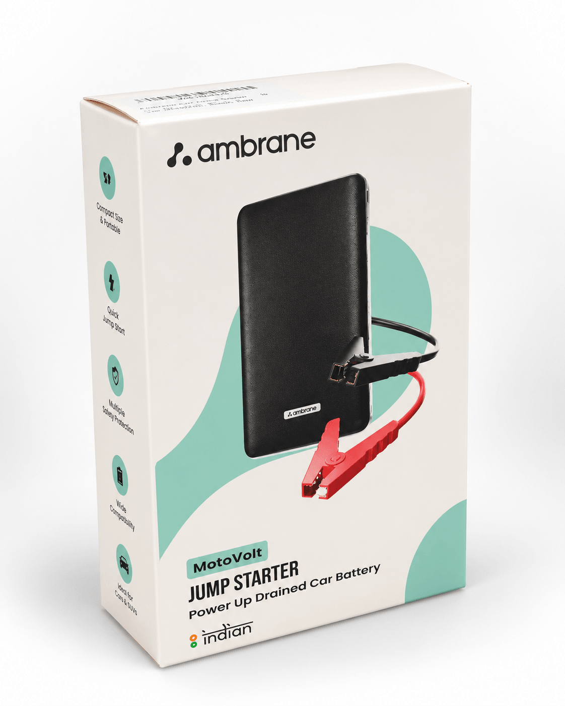 Ambrane MotoVolt Portable Car Jump Starter - Black — image 1